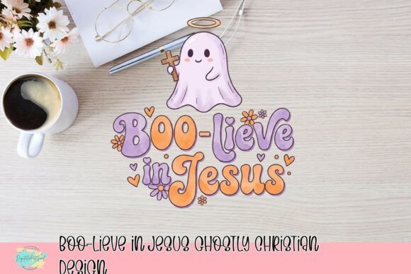 Boo-lieve in Jesus Ghostly Christian T-Shirt Designs