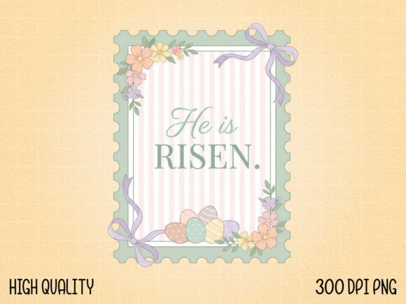 Christian Easter Floral Frame with Paste Freebies