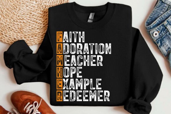 Christian Father’s Day Shirt PNG SVG & T-Shirt Designs