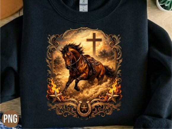 Christian Horse Religious Cross PNG