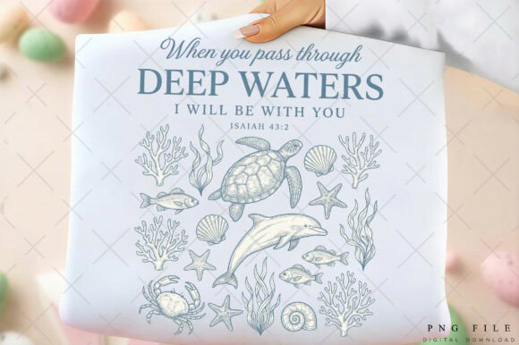 Christian Ocean Animal PNG: T-Shirt Designs for Local Branding