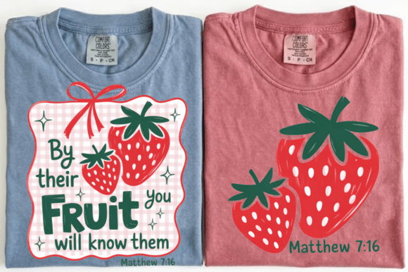 Christian Strawberry PNG T-Shirt Designs