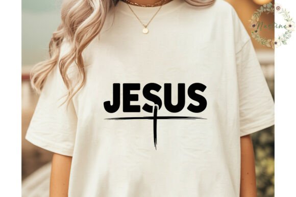 JESUS Cross Minimalist PNG Clipart for T-Shirt Designs