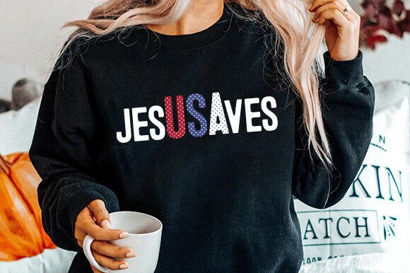 Jesus Saves PNG + 4th of July Design for T-Shirt Designs