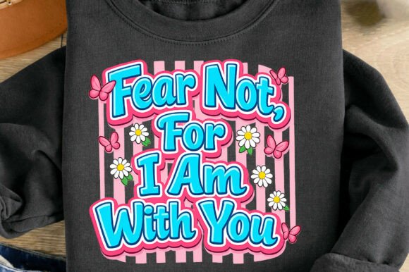 Preppy Fear Not Trendy Christian Quote T-Shirt Designs