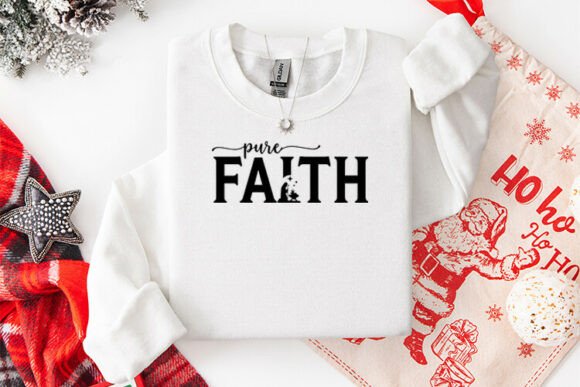 Pure Faith Nativity Christian Design T-Shirt Designs