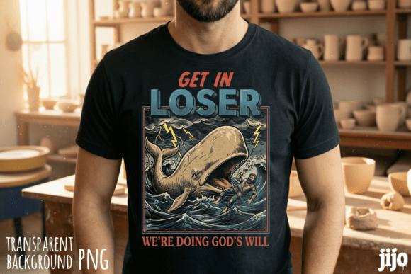 Whale Biblical Jonah Christian PNG T-Shirt Designs